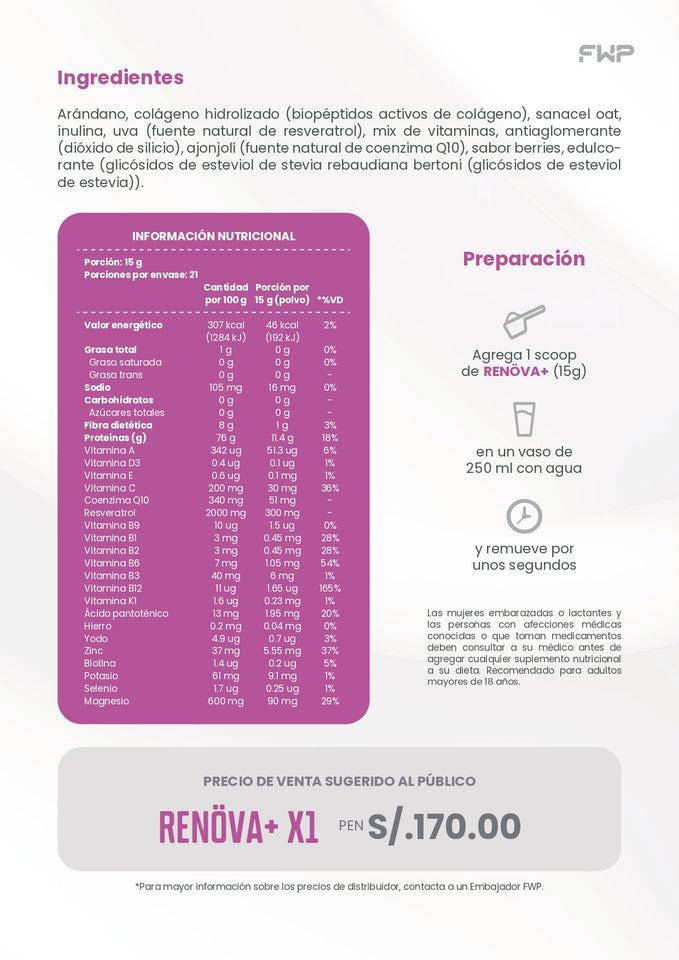 FWP COLAGENO RENOVA +